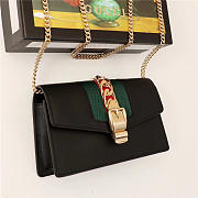 Gucci Sylvie Leather Super Mini Bag Black 484646 - 4