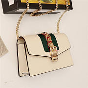 Gucci Sylvie Leather Super Mini Bag Beige 484646 - 3