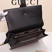 Gucci Women's Dionysus Leather Top Handle Bag 421999 Black Red - 5