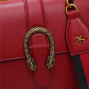 Gucci Women's Dionysus Leather Top Handle Bag 421999 Red - 3