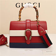 Gucci Women's Dionysus Leather Top Handle Bag 421999 White Red - 4