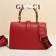 Gucci Women's Dionysus Leather Top Handle Bag 421999 White Red - 2