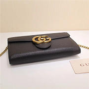 Gucci Marmont leather mini chain bag 401232 Black - 6