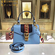 Gucci Sylvie leather mini bag in Light Blue 470270 - 1