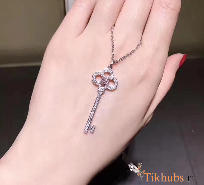  Tiffany&co Full Diamond Diamond Key Necklace - 1