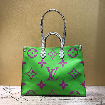 Louis Vuitton Monogram Women Onthego Handbag Green and Purple 