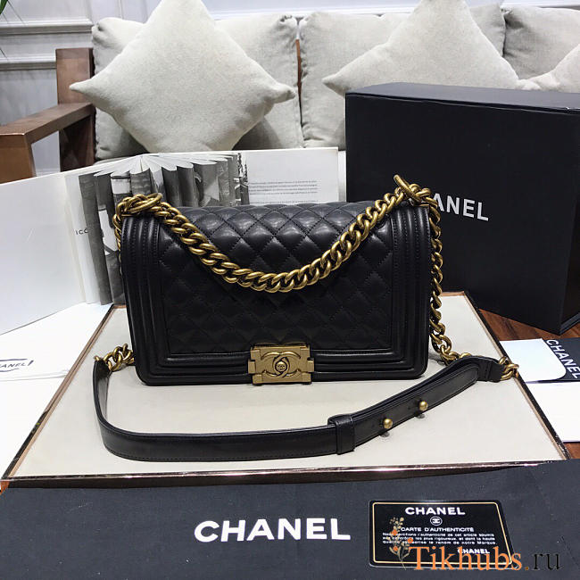 Chanel Leboy lambskin Bag in Black With Gold Hardware 67086 - 1