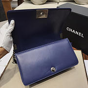 Chanel Leboy lambskin Bag in Navy Blue With Silver Hardware 67086 - 5