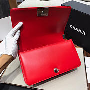 Chanel Leboy lambskin Bag in Red With Silver Hardware 67086 - 5