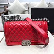 Chanel Leboy lambskin Bag in Red With Silver Hardware 67086 - 6