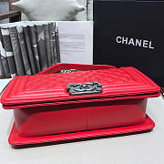 Chanel Leboy lambskin Bag in Red With Silver Hardware 67086 - 4