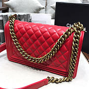 Chanel Leboy lambskin Bag in Red 67086 - 2