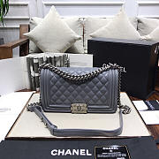 Chanel Leboy lambskin Bag in Gray With Silver Hardware 67086 - 1