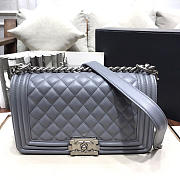 Chanel Leboy lambskin Bag in Gray With Silver Hardware 67086 - 5