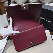 Chanel Leboy Lambskin Bag in Wine Red with Silver Hardware 67086 - 6