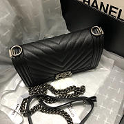 Chanel Leboy Calfskin Bag in Black with Silver Hardware 67086 - 6
