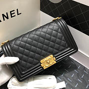 Chanel Leboy Calfskin Bag in Black 67086 Gold - 2