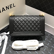 Chanel Leboy Calfskin Bag in Black 67086 Gold - 3