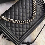 Chanel leboy calfskin bag in black with silver hardware 28cm - 5