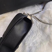 Chanel leboy calfskin bag in black with silver hardware 30cm - 3