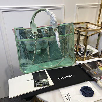 Chanel SS18 Act2 Pvc Tote bag Green