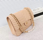 Chanel original lambskin double flap bag Pink 30cm with Gold hardware - 4