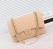 Chanel original lambskin double flap bag Pink 30cm with Gold hardware - 2