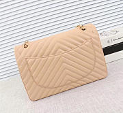 Chanel original lambskin double flap bag Pink 30cm with Gold hardware - 5