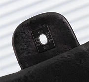 Chanel original lambskin double flap bag black 30cm with Black  - 5