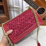 Chanel Boy Bag in Red with Gold hardware - 4