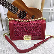 Chanel Boy Bag in Red with Gold hardware - 1
