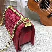 Chanel Boy Bag in Red with Gold hardware - 2