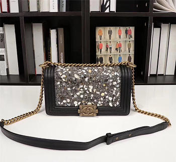 Chanel Boy Bag in Black with Gold hardware