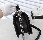 Chanel Boy handle  Bag in Black with silver hardware - 5