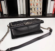 Chanel Boy in Black with silver hardware - 4