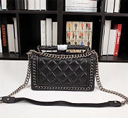 Chanel Boy in Black with silver hardware - 2
