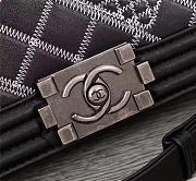 Chanel Boy Black and White with silver hardware - 3