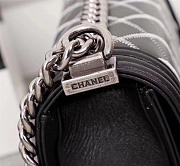 Chanel Boy Black and White with silver hardware - 2