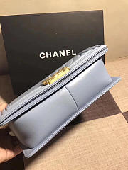 Chanel Lambskin cover Boy bag in Light Blue with Gold hardware - 3