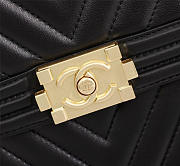 Chanel Lambskin Leboy bag Black with Sheet metal hardware - 5