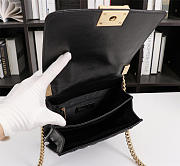 Chanel Lambskin Leboy bag Black with Sheet metal hardware - 3