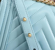 Chanel Lambskin Leboy bag Blue with Sheet metal hardware - 5