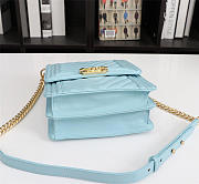 Chanel Lambskin Leboy bag Blue with Sheet metal hardware - 6