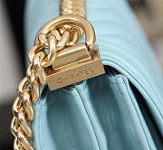 Chanel Lambskin Leboy bag Blue with Sheet metal hardware - 3