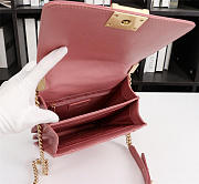 Chanel Lambskin Leboy bag Pink with Sheet metal hardware - 3