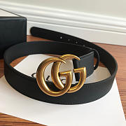 Modishbags Gucci calfskin belt in Gold Hardware 3.0cm - 2