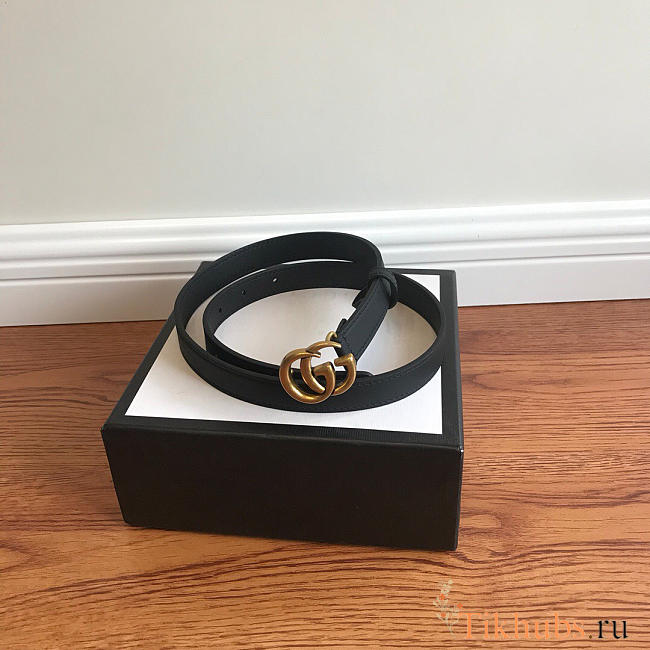 Modishbags Gucci calfskin belt in Gold Hardware 2.0cm - 1