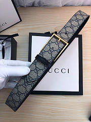 Gucci Original single fabric belt gold buckle Blue Belt - 1