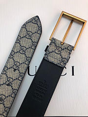 Gucci Original single fabric belt gold buckle Blue Belt - 6