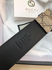 Gucci Original single Fabric belt gold buckle Khaki Belt - 5